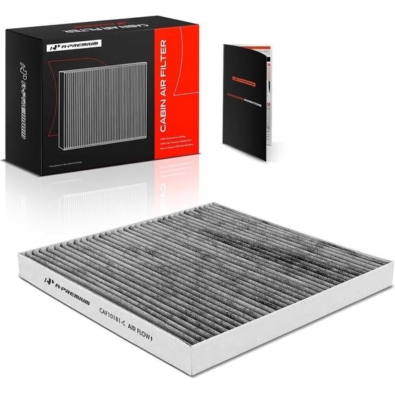 A-Premium Cabin Air Filter with Activated Carbon Compatible with Freightliner Cascadia 2008-2015, Century Class 1996-2011, Replace# PA10181, T1000921S