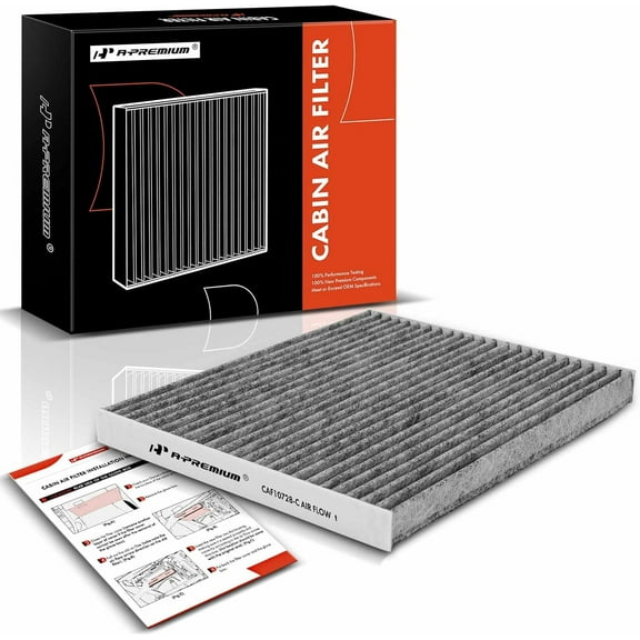 A-Premium Cabin Air Filter with Activated Carbon Compatible with Hyundai, Kia Models - Accent, Elantra, Elantra Coupe, Elantra GT, Forte Koup, Forte5 - Replace CF10728