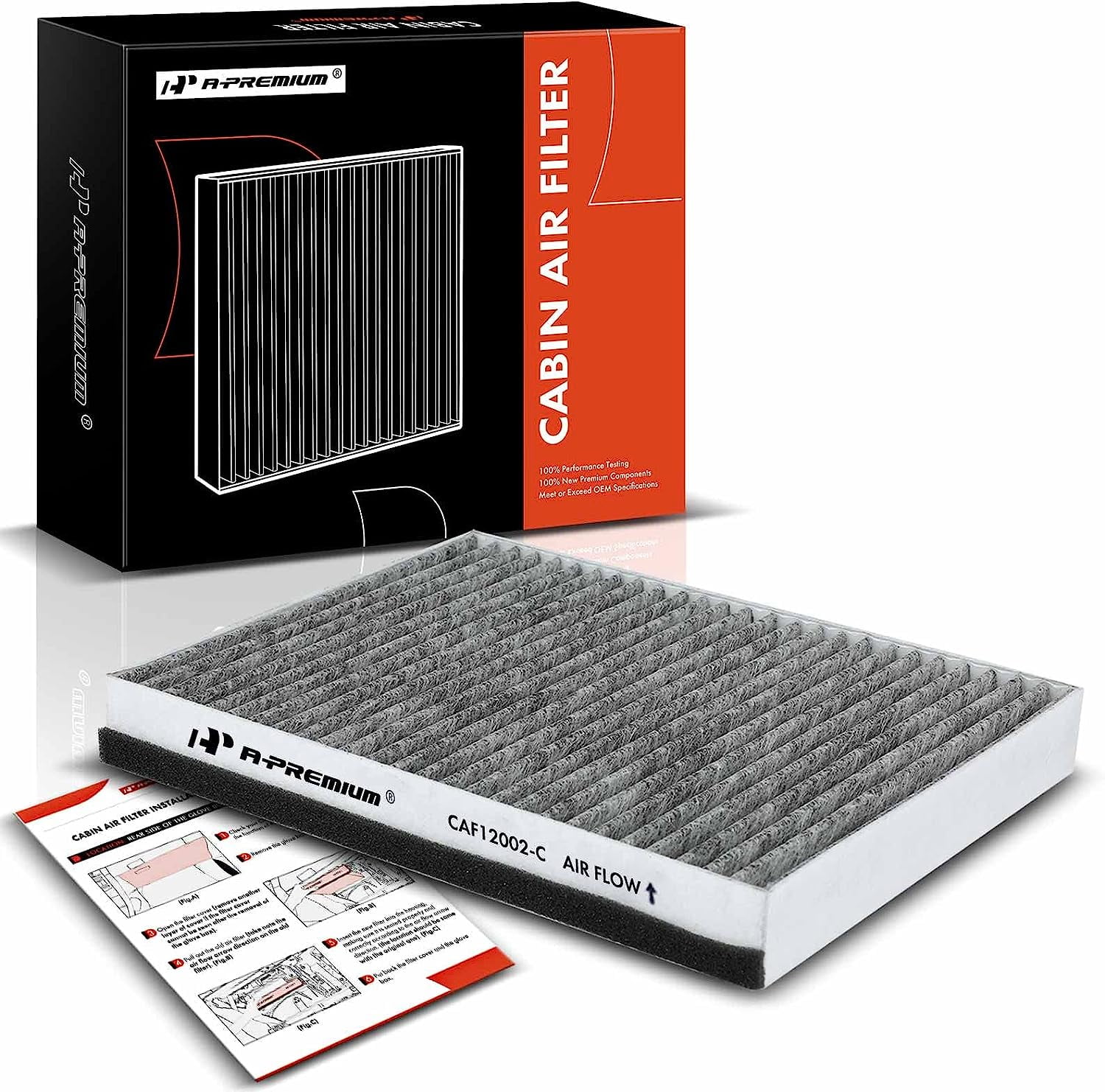APremium Cabin Air Filter with Activated Carbon Compatible with Kia Models Soul 2014 2015