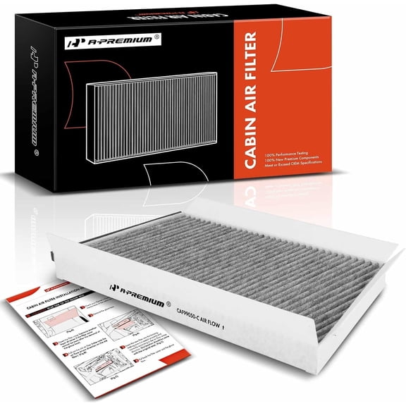 A-Premium Cabin Air Filter with Activated Carbon Compatible with Mercedes-Benz C230 2002-2008, C240, C280, C32 AMG, C320, C350, C55 AMG, CLK320, CLK350, CLK500, CLK55 AMG, CLK550, CLK63 AMG