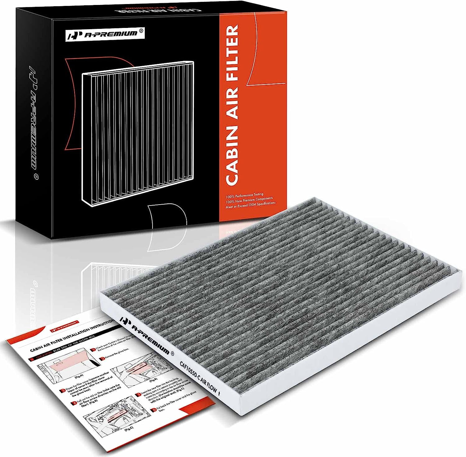 APremium Cabin Air Filter with Activated Carbon Compatible with Nissan