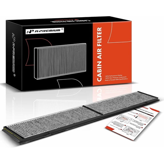 A-Premium Cabin Air Filter w/Activated Carbon Compatible with BMW 323i, 325i, 325xi, 328i, 328i xDrive, 328xi, 330i, 330xi, 335d, 335i, 335is, 335xi, X1, 1 Series M, 128i, 135i, 135is