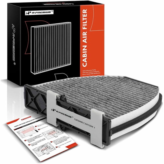 A-Premium Cabin Air Filter w/Activated Carbon - Compatible with Mercedes-Benz Models - C200, C250, C300, CLS350, CLS400, CLS550, E200, E250, E300, E400, E550, GLK250, GLK350, SL450, SL500, AMG GT