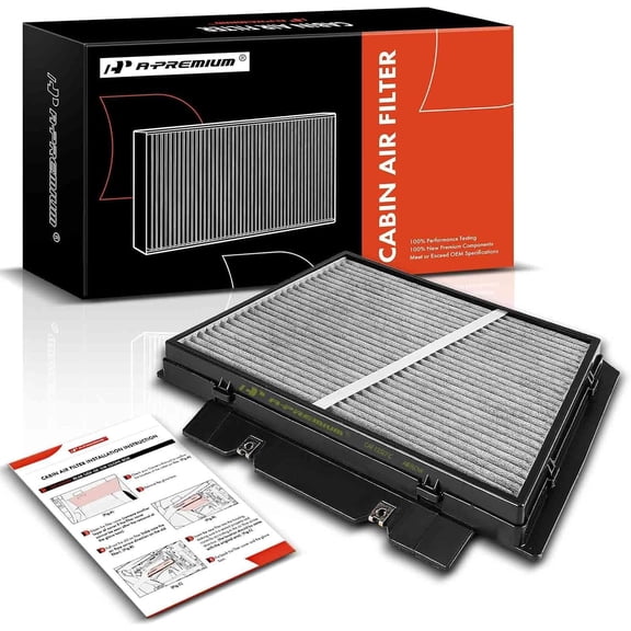A-Premium Cabin Air Filter with Activated Carbon Compatible with Ram ProMaster 1500, ProMaster 2500, ProMaster 3500, 2014-2023, Under Hood