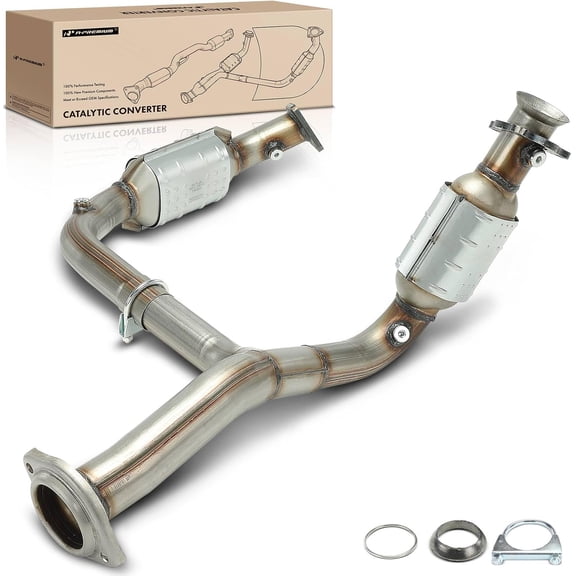 A-Premium Catalytic Converter Kit Direct-Fit Compatible with Chevrolet Silverado 1500, Tahoe & GMC Sierra 1500, Yukon, Yukon XL 1500 & Cadillac Escalade, Escalade ESV EXT, 6.2L, E.P.A. Compliant