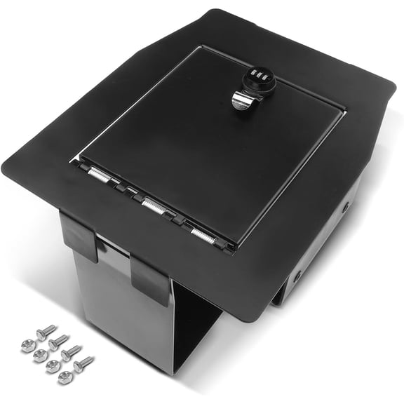 A-Premium Center Console Vault Safe Box Compatible with Ford F-150 F150 2015-2018 Expedition F-250 F-350 Super Duty 2018 Front