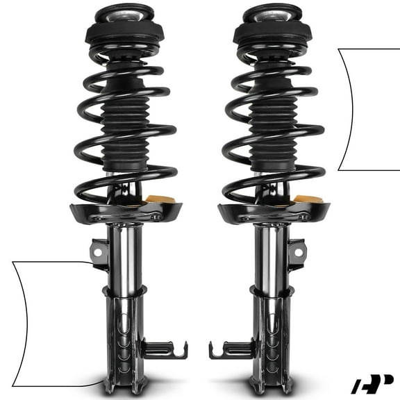 A-Premium Complete Struts Coil Springs Assembly Compatible with Cadillac Seville 1998-2004 V8 4.6L Petrol Front Driver and Passenger Side 2-PC Set
