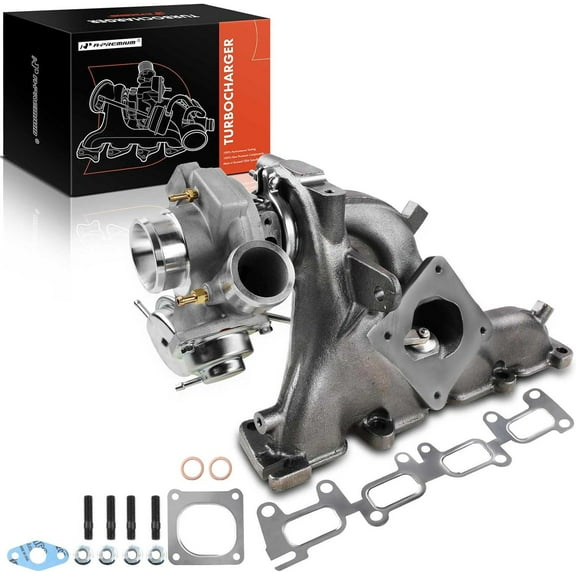 A-Premium Complete Turbo Turbocharger Kit, with Wastegate Actuator & Gasket, Compatible with Chrysler PT Cruiser 2003-2009 & Dodge Neon 2003-2005, 2.4L, Replace# 4937700220, 3050195, 3050196