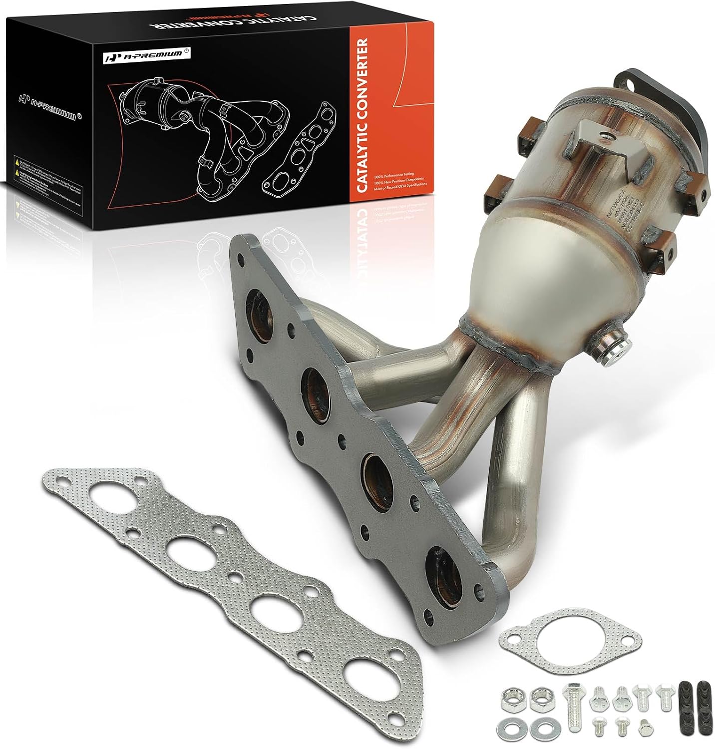Convertidor catalítico A-Premium con kit de junta compatible con Hyundai y Kia - Accent 2012-2017, Veloster 2012-2017, Soul 2012-2014, Rio 2012-2016 - L4 1.6L - Cumple con E.P.A.