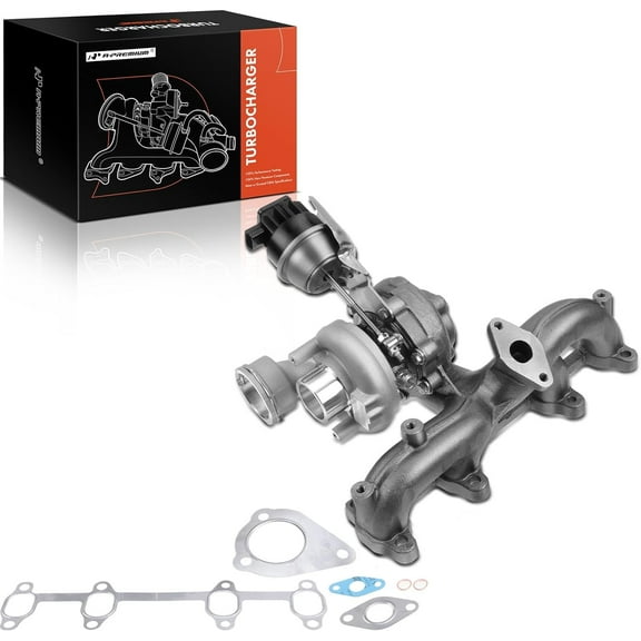 A-Premium Complete Turbo Turbocharger Kit, with Wastegate Actuator & Gasket, Compatible with Volkswagen Jetta 2004-2005, Beetle/Golf 2004-2006, 1.9L, Replace# 038253019S, 038253020S