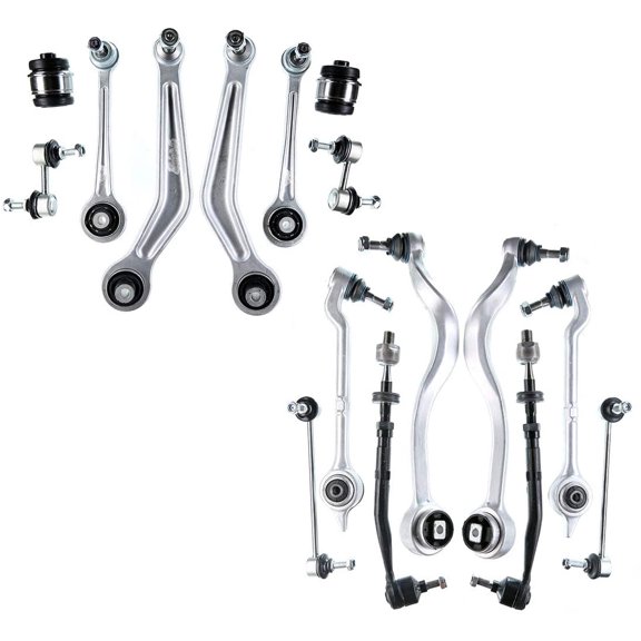 A-Premium Control Arm Assembly Compatible with BMW E39 525tds 525d 525i 528i 530d 530i Front and Rear 16-PC Set