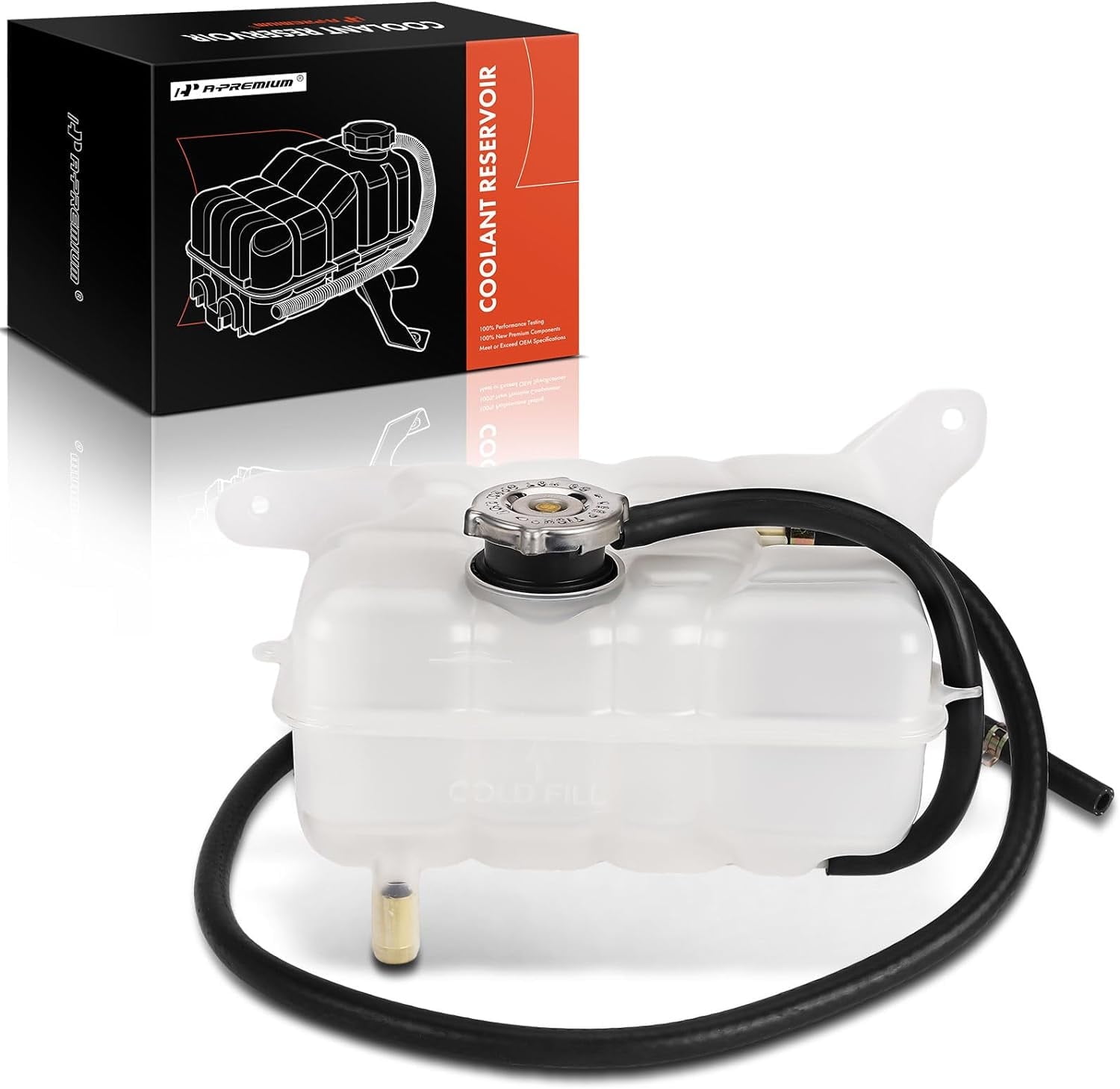 A-Premium Coolant Expansion Tank Compatible with Jeep Liberty 2002-2007 3.7L Front
