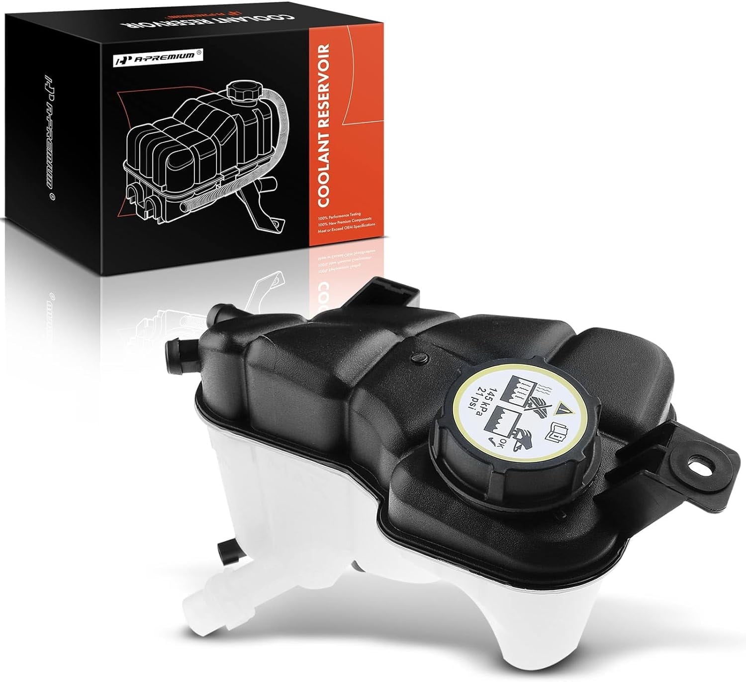 A-Premium Coolant Expansion Tank Compatible with Land Rover LR2 2008-2015 Range Rover Evoque 2012-2016 L4 2.0L L6 3.2L
