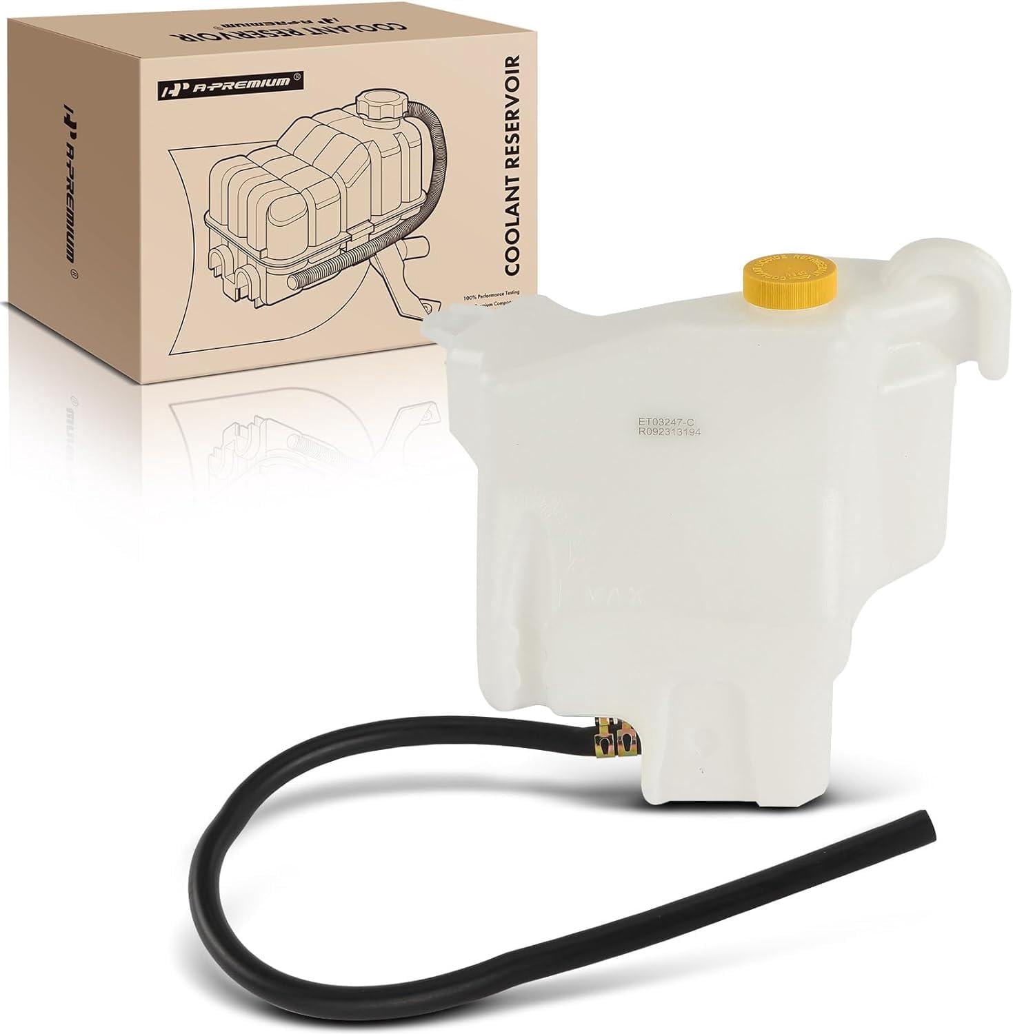 A-Premium Coolant Expansion Tank Compatible with Nissan Altima 2007-2013 L4 2.5L 2013 Coupe Only Maxima V6 3.5L 2009-2014 Front