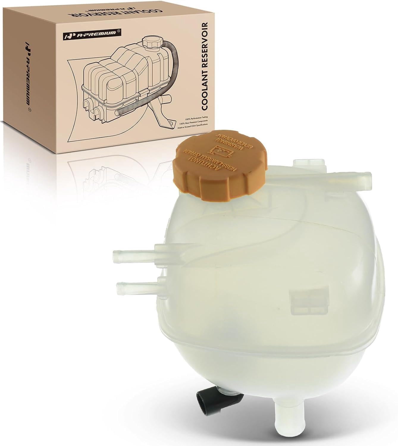 A-Premium Coolant Expansion Tank Compatible with Saab 9-3 2003-2011 9-3X 2010-2011 L4 2.0L Front