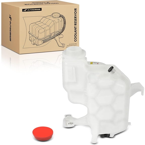 A-Premium Coolant Recovery Overflow Reservoir Tank - with Sensor - Compatible with Land Rover (L319) LR3 05-09,LR4 10-16 & (L320) Range Rover Sport 06-13, Sport Utility, Replace# PCD500030, PCF500011