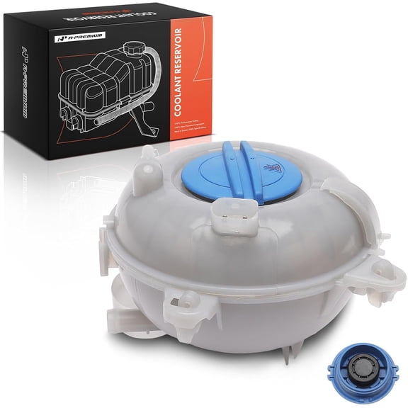 A-Premium Coolant Overflow Recovery Reservoir Tank [with Cap] Compatible with Volkswagen Jetta, Golf, Golf Alltrack, Golf R, Golf SportWagen, Tiguan, Atlas, GTI, Arteon & Audi A3 TT Quattro, S3