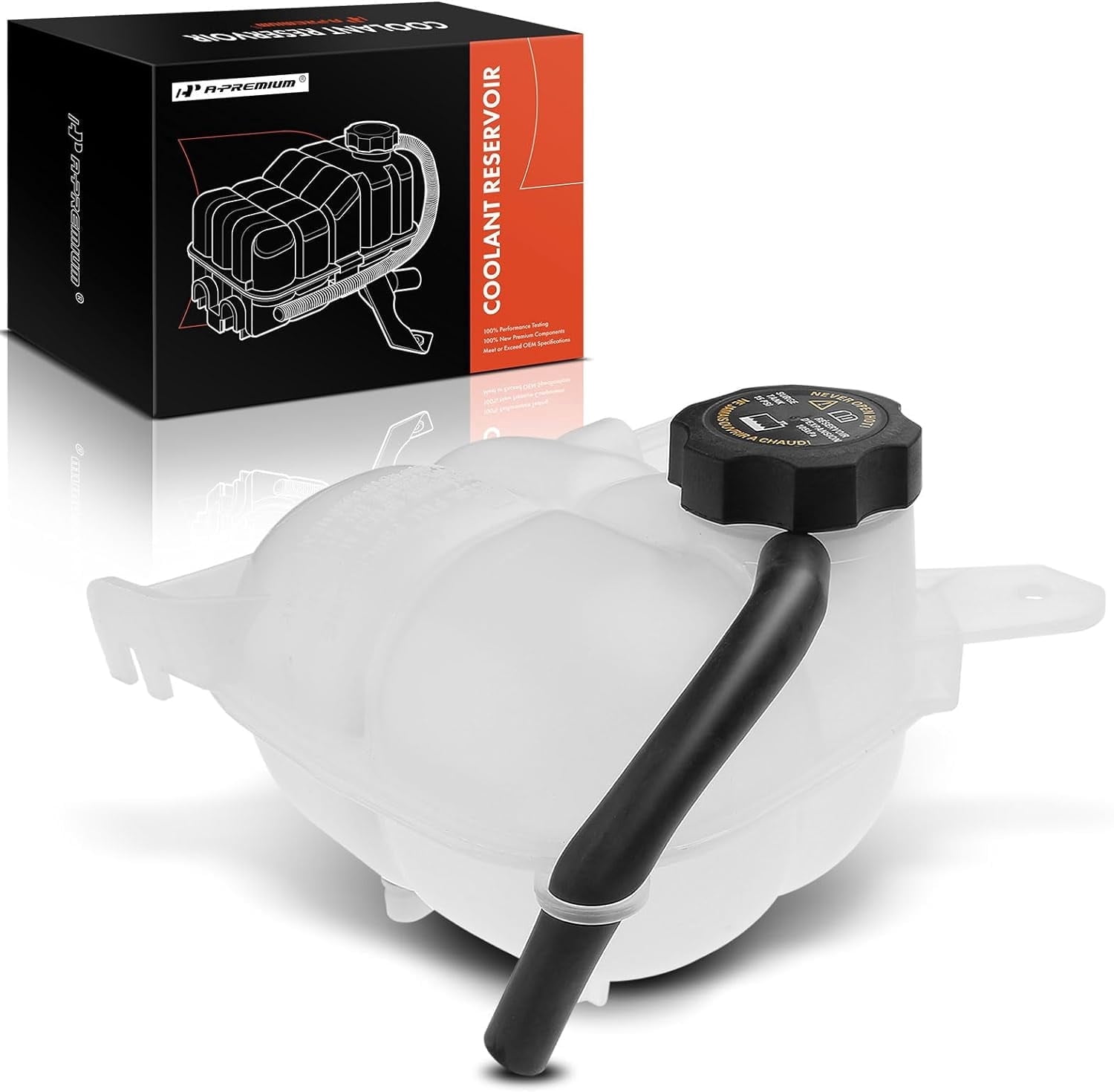 A-Premium Coolant Reservoir Expansion Tank with Cap Compatible with Pontiac Solstice 06-09 Saturn Ion 03-07 Sky 2007-2010 Front L4 2.0L 2.2L 2.4L