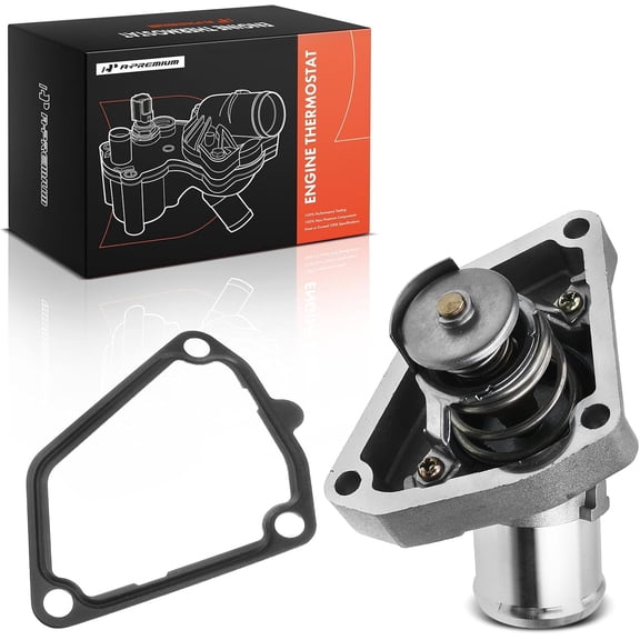 A-Premium Coolant Thermostat Housing Assembly Compatible with Nissan Maxima 370Z INFINITI Q50 Q60 Q70 Q70L QX50 EX35 EX37 FX35 FX37 G25 G37 I30 M35h M37