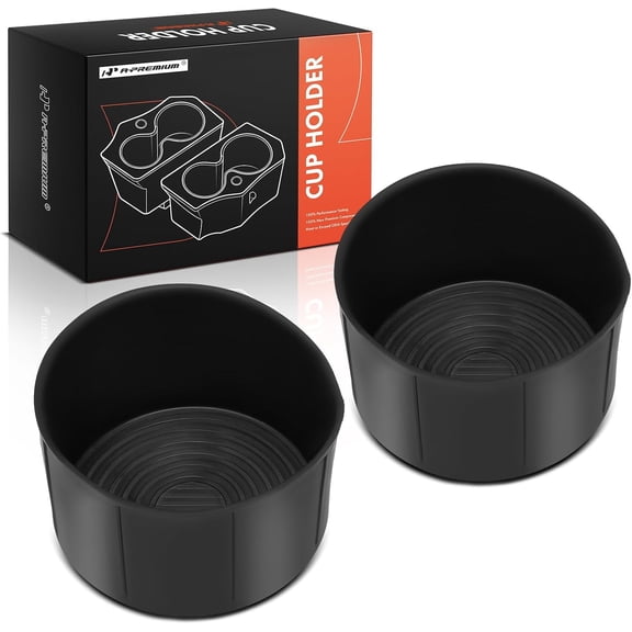 A-Premium Cup Holder Compatible with Ram 1500 2011-2015, 2500 3500 4500 5500 2011-2018 & Dodge Ram 1500 2009-2010, Ram 2500 3500 2010, Center Console, Black, Replace# 1EB17DX9AB, 1EB17DX9AA