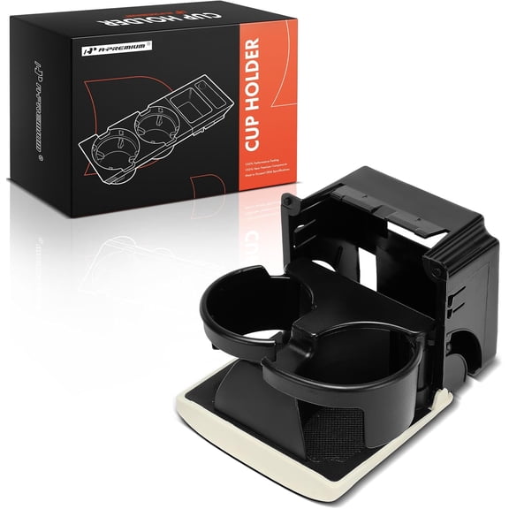 A-Premium Cup Holder Compatible with Subaru Outback 2005-2009, Legacy 2005-2009, Rear Console, Beige, Replace# 66150AG01BWA, 66150AG01AWA