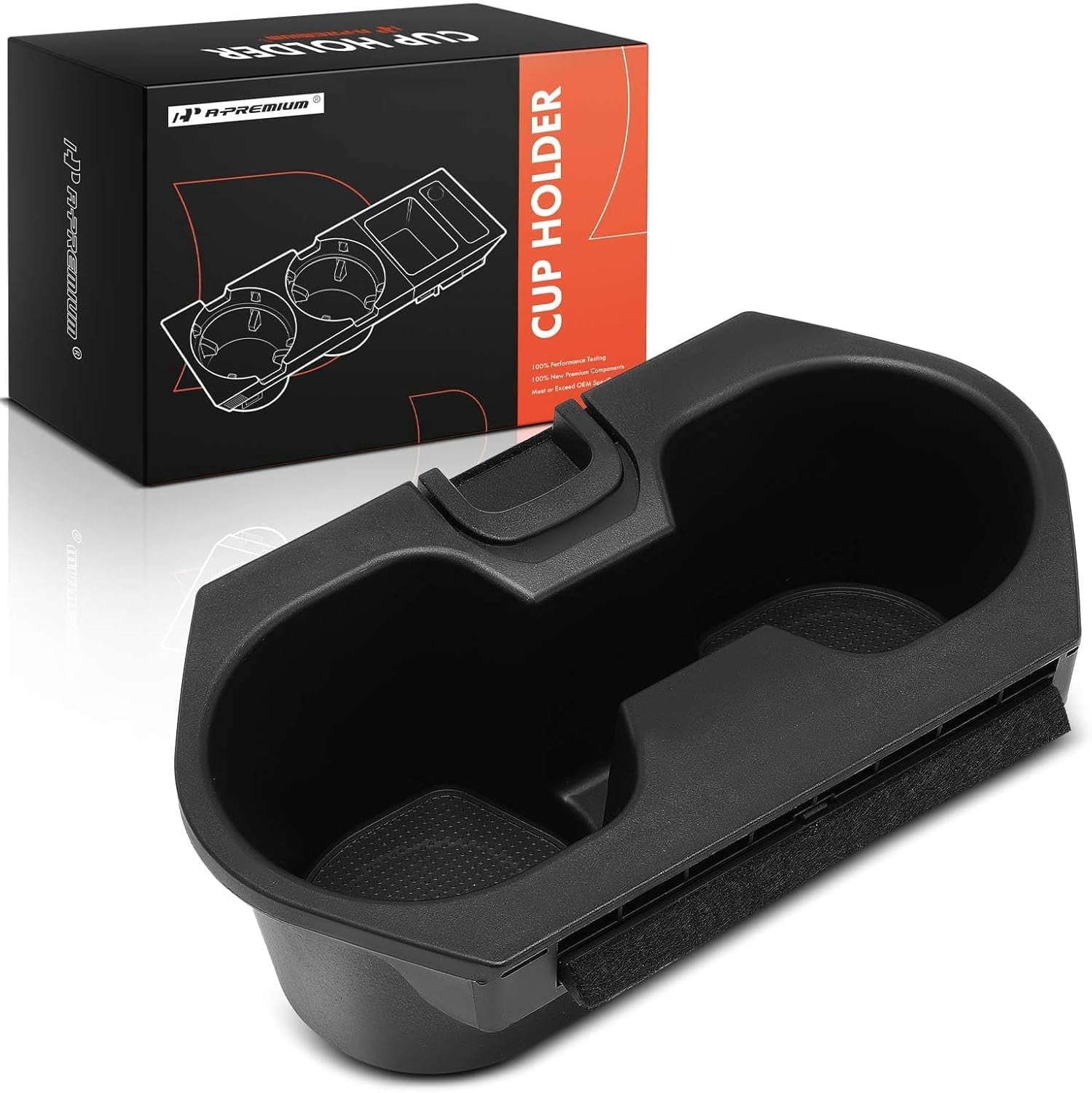 A-Premium Cup Holder Insert Compatible with Honda Civic 2016 2017 2018, Insight 2019 2020 2021, Center Console Armrest, Black, Replace# 83446-TBA-A01ZA, 83446TBAA01ZA