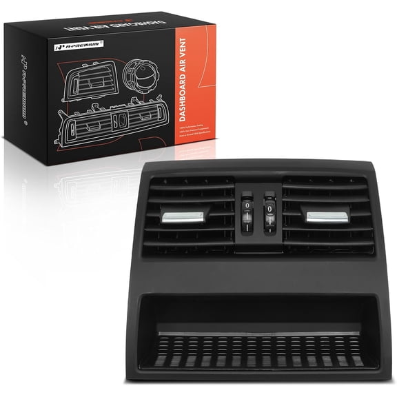 A-Premium Dashboard Air Vent Compatible with BMW 520i 2014-2016, 528i xDrive 2010 2012-2016, 530i 2010 2012-2013, 535d 2014-2016, 535i 2010-2016, 550i 2010-2015, Rear Center Console, Black