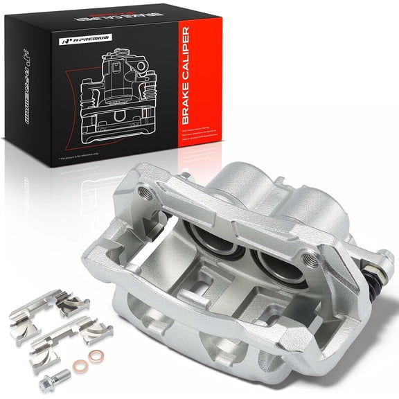 A-Premium Front Right Passenger Disc Brake Caliper with Bracket | Compatible with Honda CR-V 2007-2016, Odyssey 2005-2010, Crosstour 2012-2015, Accord Crosstour 2010-2011 & Acura RDX 07-12