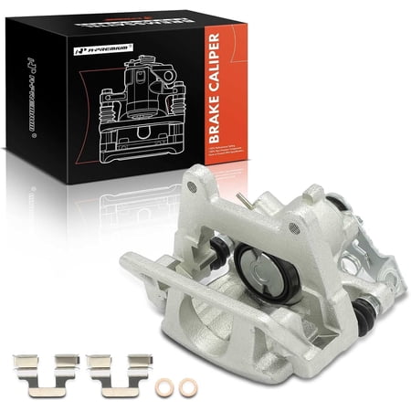 A-Premium Disc Brake Caliper Assembly with Bracket Compatible with Audi A4 2005-2009, A4 Quattro 2005-2009, 1.8L 2.0L 3.0L 3.2L - Rear Right Passenger Side