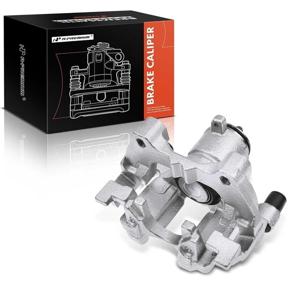 A-Premium Disc Brake Caliper Assembly with Bracket Compatible with Audi, Seat & Volkswagen Models - A3, A3 Quattro, A3 Sportback e-tron, Q2, TT Quattro, Ateca, e-Golf, Golf, Jetta - Rear Passenger