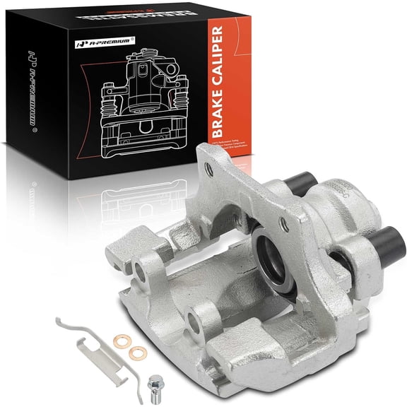 A-Premium Disc Brake Caliper Assembly with Bracket Compatible with BMW 323i 06-11, 325i/325xi 06-06, 328i 07-13, 328i xDrive 09-13, 328xi 07-08, X1 13-15 - Rear Left Driver