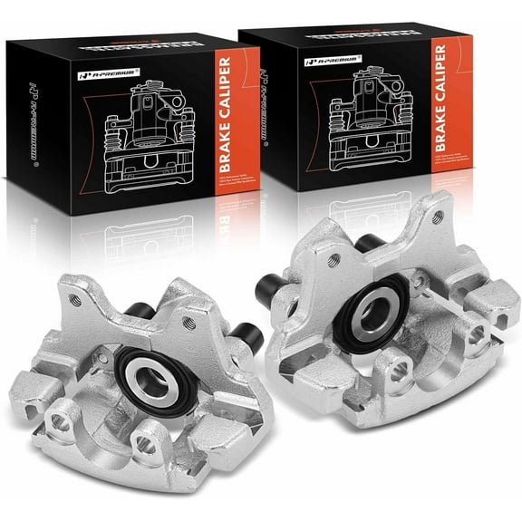 A-Premium Disc Brake Caliper Assembly with Bracket Compatible with BMW E34 Series 525i 1989-1995, 530i 1994-1995, 535i 1989-1993 - Rear Driver and Passenger Side, 2Pcs