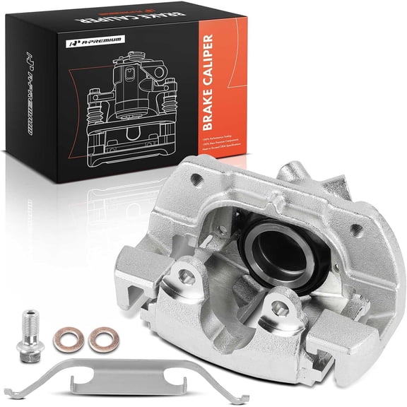 A-Premium Disc Brake Caliper Assembly with Bracket Compatible with BMW Vehicles - E46 Series 330i 330xi 2001-2005, 330Ci 2001-2006, Z4 2007-2008 - Front Left Driver Side