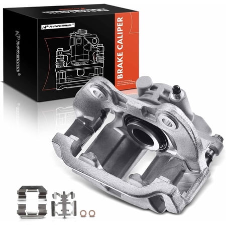 A-Premium Disc Brake Caliper Assembly with Bracket Compatible with Cadillac, Chevy & GMC Models - Silverado 1500, Sierra 1500, Safari, Suburban, DeVille, Tahoe, Yukon - Rear Right Passenger Side