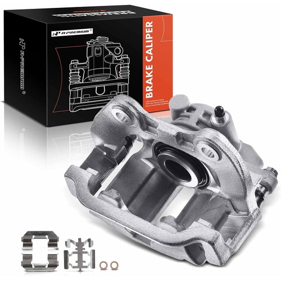 A-Premium Disc Brake Caliper Assembly with Bracket Compatible with Cadillac, Chevy & GMC Models - Silverado 1500, Sierra 1500, Safari, Suburban, DeVille, Tahoe, Yukon - Rear Right Passenger Side
