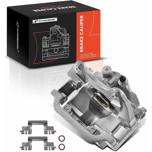 A-Premium Disc Brake Caliper Assembly with Bracket Compatible with Chevrolet Silverado 1500 Tahoe Suburban GMC Cadillac Rear Right Passenger Side Fits select: 2008-2018 GMC SIERRA