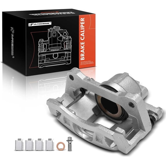 A-Premium Disc Brake Caliper Assembly with Bracket Compatible with Chrysler Town & Country Dodge Grand Caravan Jeep Liberty Wrangler 07-12 Front Left or Right
