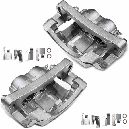 A-Premium Disc Brake Caliper Assembly with Bracket Compatible with Ford Excursion 2000 F-250 F-350 Super Duty 1999-2000 Front Left and Right Side 2-PC