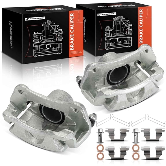 A-Premium Disc Brake Caliper Assembly with Bracket Compatible with Honda CR-V CRV 2005-2006, Civic 2012-2015 & Acura ILX 2013-2015, 2.4L - Front Driver and Passenger Side, 2-PC Set