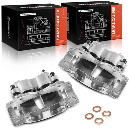A-Premium Disc Brake Caliper Assembly with Bracket Compatible with Jeep WJ Grand Cherokee 1999-2002 (for ATE Brake System Only) Front Left and Right Side 2-PC Set