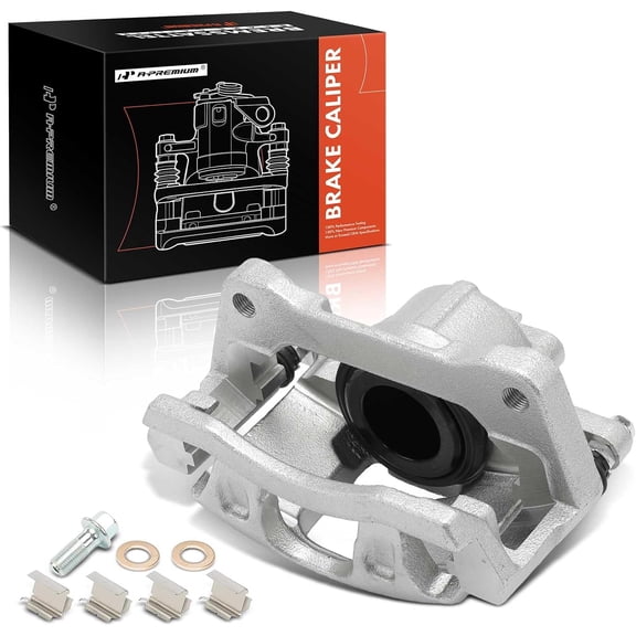 A-Premium Disc Brake Caliper Assembly with Bracket Compatible with Jeep Wrangler 2013-2017, Wrangler Jk & Dodge Grand Caravan, Journey, Nitro & Chrysler Town & Country & Volkswagen Routan - Front Side
