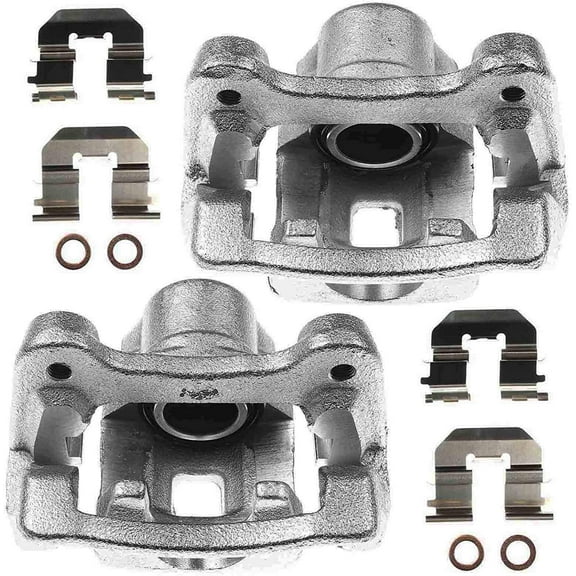 A-Premium Disc Brake Caliper Assembly with Bracket Compatible with Kia Optima 2012-2017 Hyundai Azera 2011-2016 Rear Driver and Passenger Side 2-PC Set