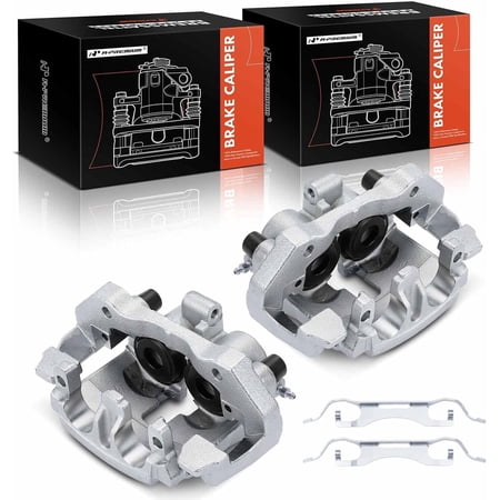 A-Premium Disc Brake Caliper Assembly with Bracket Compatible with Mercedes-Benz GLE300d 2016, GLE350 2016-2018, GLE400 2016-2018, GL350 2013, ML250 2015, ML350 2012-2015, ML400 2015 - Front, 2Pcs