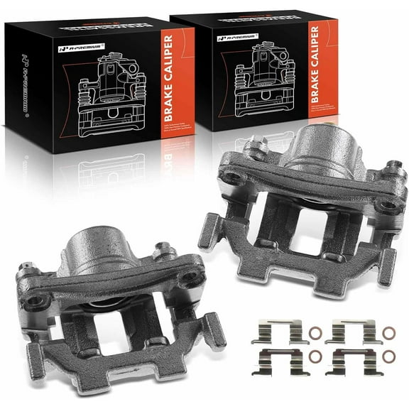 A-Premium Disc Brake Caliper Assembly with Bracket Compatible with Nissan Quest Murano Pathfinder Infiniti G25 G37 M37 Q50 QX60 2009-2018 Rear Side 2-PC