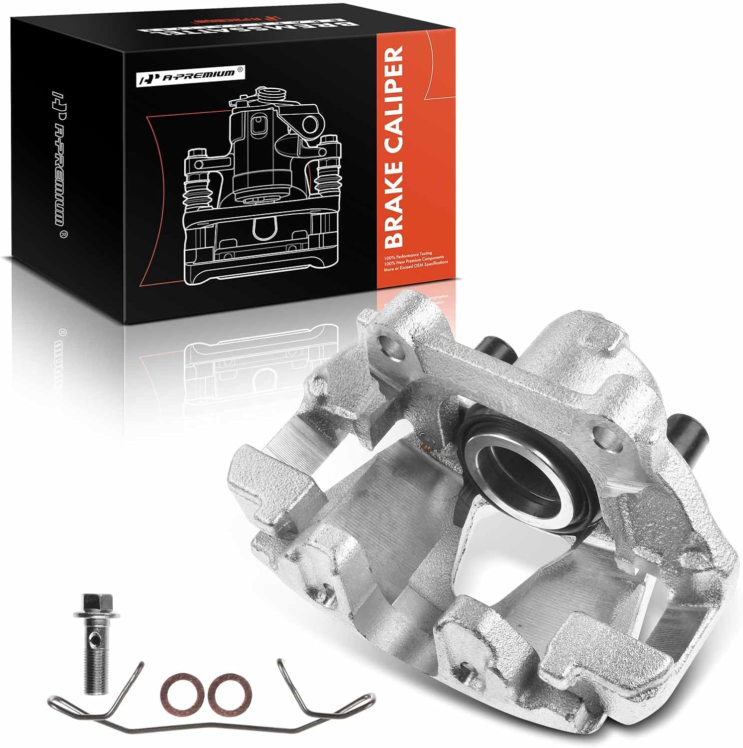 Detroit Axle - Pair Front Brake Calipers For Volkswagen Jetta Golf Beetle Audi A1 A3 Disc Brake Calipers W Brackets Replacement