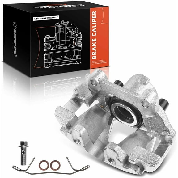 A-Premium Disc Brake Caliper Assembly with Bracket Compatible with Select Audi and Volkswagen Models - for Jetta, A3, Beetle, Beetle Cabrio, Golf, Passat - Front Left Driver Side