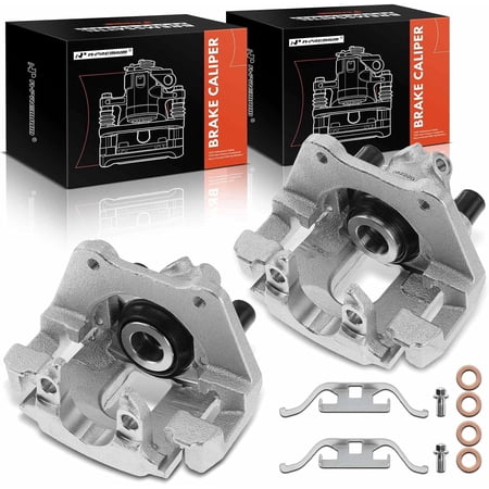 A-Premium Disc Brake Caliper Assembly with Bracket Compatible with Select BMW Models - 330Ci 2001-2006 330i 2001-2005 X3 2004-2010 E46 E83 Series - Rear Driver and Passenger Side