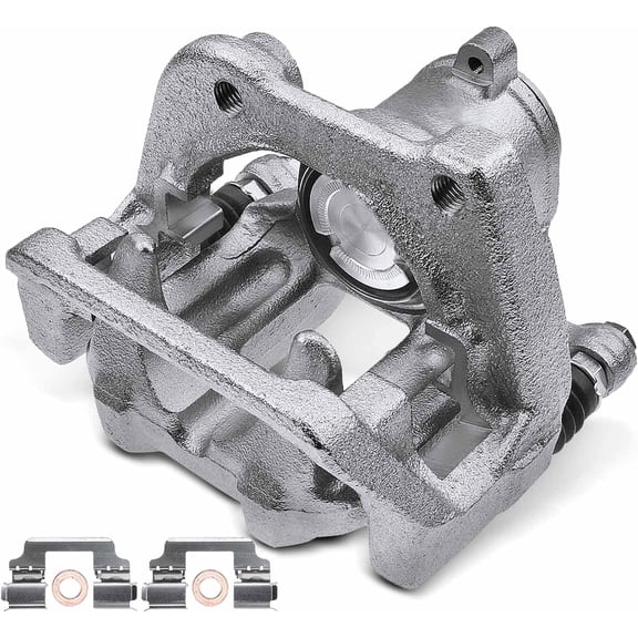 A-Premium Disc Brake Caliper Assembly with Bracket Compatible with Select BMW Models - 528i 2011-2016, 528i xDrive, 535d, 535d xDrive, 535i, 535i xDrive, ActiveHybrid 5 - Rear Right Passenger Side