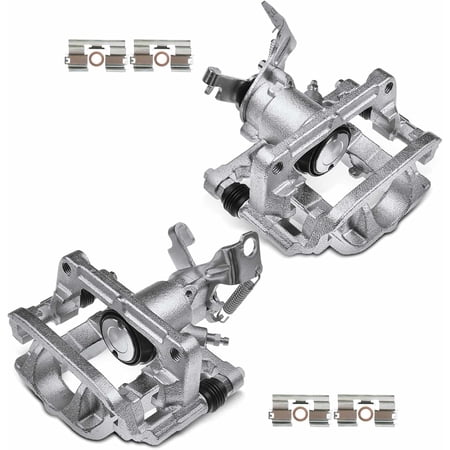 A-Premium Disc Brake Caliper Assembly with Bracket Compatible with Select Chevy and Cadillac Models - Volt 2011-2015, Cruze 2014-2015 2.0L, ELR 2014-2016 - Rear Driver and Passenger, 2-PC Set