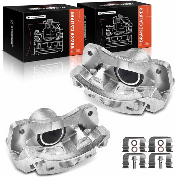 A-Premium Disc Brake Caliper Assembly with Bracket Compatible with Select Chevy, Daewoo, Pontiac and Suzuki Models - Aveo, Aveo5, Optra, Spark, Spark EV, Nubira, G3 - Front Driver and Passenger Side